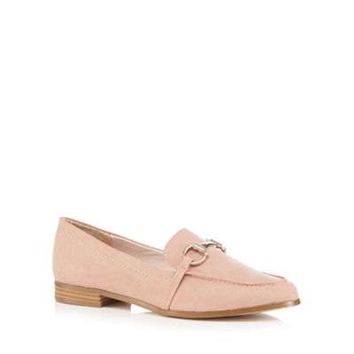 Pink leather 'Agnes' loafers